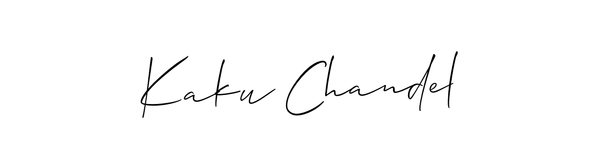 You can use this online signature creator to create a handwritten signature for the name Kaku Chandel. This is the best online autograph maker. Kaku Chandel signature style 2 images and pictures png