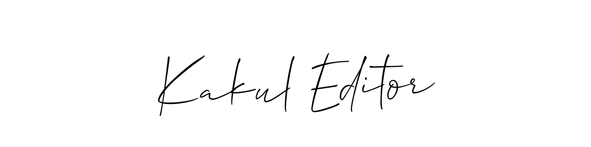 You should practise on your own different ways (Allison_Script) to write your name (Kakul Editor) in signature. don't let someone else do it for you. Kakul Editor signature style 2 images and pictures png