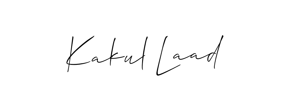 Make a beautiful signature design for name Kakul Laad. Use this online signature maker to create a handwritten signature for free. Kakul Laad signature style 2 images and pictures png