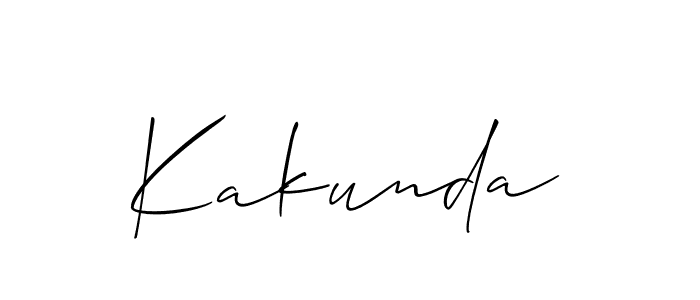 The best way (Allison_Script) to make a short signature is to pick only two or three words in your name. The name Kakunda include a total of six letters. For converting this name. Kakunda signature style 2 images and pictures png