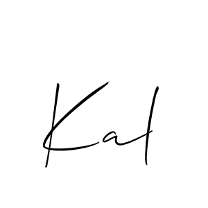 Kal stylish signature style. Best Handwritten Sign (Allison_Script) for my name. Handwritten Signature Collection Ideas for my name Kal. Kal signature style 2 images and pictures png