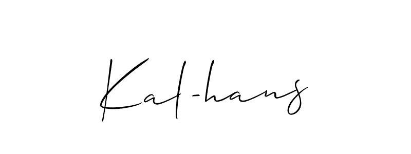 Design your own signature with our free online signature maker. With this signature software, you can create a handwritten (Allison_Script) signature for name Kal-hans. Kal-hans signature style 2 images and pictures png