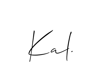 How to make Kal. signature? Allison_Script is a professional autograph style. Create handwritten signature for Kal. name. Kal. signature style 2 images and pictures png