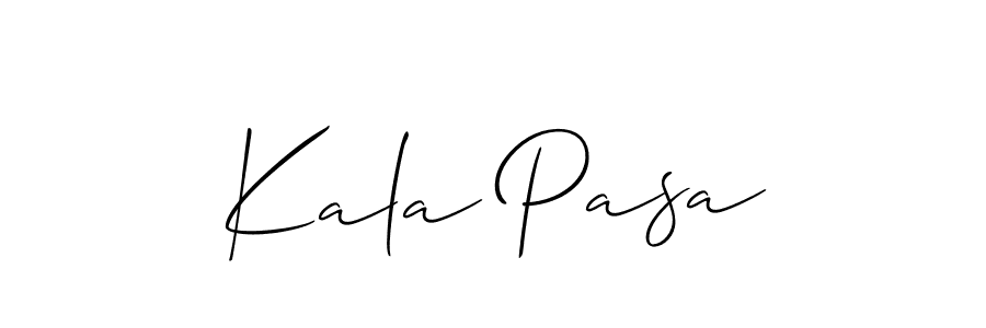 Make a beautiful signature design for name Kala Pasa. With this signature (Allison_Script) style, you can create a handwritten signature for free. Kala Pasa signature style 2 images and pictures png
