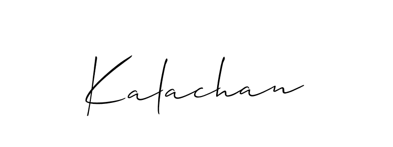 Also You can easily find your signature by using the search form. We will create Kalachan name handwritten signature images for you free of cost using Allison_Script sign style. Kalachan signature style 2 images and pictures png