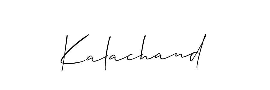 Design your own signature with our free online signature maker. With this signature software, you can create a handwritten (Allison_Script) signature for name Kalachand. Kalachand signature style 2 images and pictures png