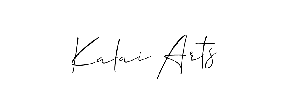 Make a beautiful signature design for name Kalai Arts. With this signature (Allison_Script) style, you can create a handwritten signature for free. Kalai Arts signature style 2 images and pictures png