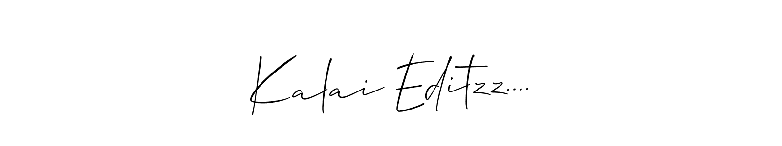 Use a signature maker to create a handwritten signature online. With this signature software, you can design (Allison_Script) your own signature for name Kalai Editzz..... Kalai Editzz.... signature style 2 images and pictures png