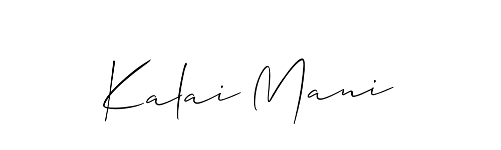 Also You can easily find your signature by using the search form. We will create Kalai Mani name handwritten signature images for you free of cost using Allison_Script sign style. Kalai Mani signature style 2 images and pictures png