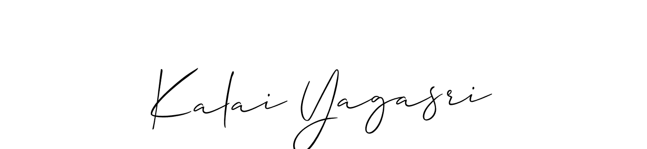 You should practise on your own different ways (Allison_Script) to write your name (Kalai Yagasri) in signature. don't let someone else do it for you. Kalai Yagasri signature style 2 images and pictures png
