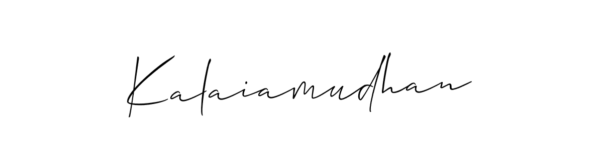 Make a beautiful signature design for name Kalaiamudhan. With this signature (Allison_Script) style, you can create a handwritten signature for free. Kalaiamudhan signature style 2 images and pictures png