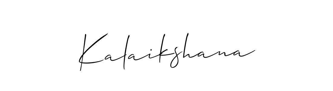 The best way (Allison_Script) to make a short signature is to pick only two or three words in your name. The name Kalaikshana include a total of six letters. For converting this name. Kalaikshana signature style 2 images and pictures png