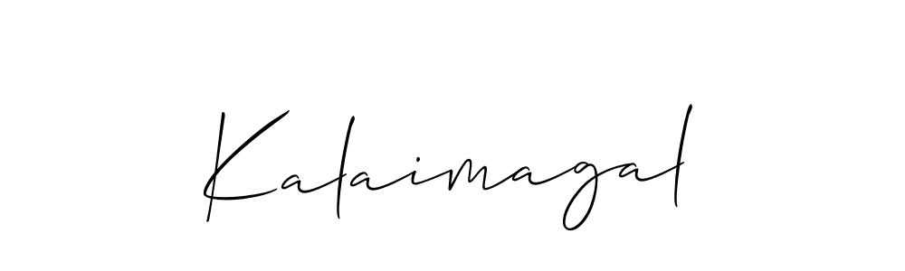 It looks lik you need a new signature style for name Kalaimagal. Design unique handwritten (Allison_Script) signature with our free signature maker in just a few clicks. Kalaimagal signature style 2 images and pictures png
