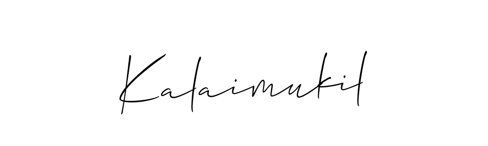 How to make Kalaimukil name signature. Use Allison_Script style for creating short signs online. This is the latest handwritten sign. Kalaimukil signature style 2 images and pictures png