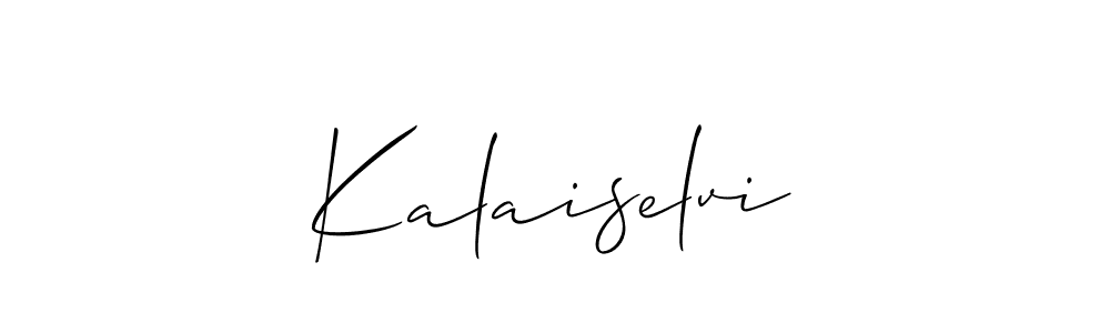 You should practise on your own different ways (Allison_Script) to write your name (Kalaiselvi) in signature. don't let someone else do it for you. Kalaiselvi signature style 2 images and pictures png