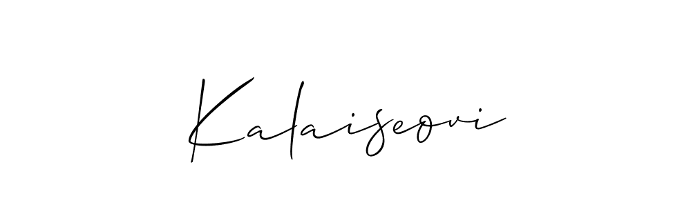 Design your own signature with our free online signature maker. With this signature software, you can create a handwritten (Allison_Script) signature for name Kalaiseovi. Kalaiseovi signature style 2 images and pictures png