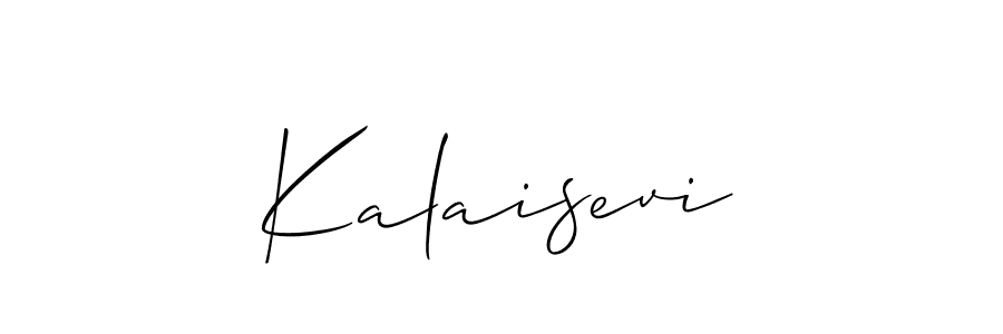 Use a signature maker to create a handwritten signature online. With this signature software, you can design (Allison_Script) your own signature for name Kalaisevi. Kalaisevi signature style 2 images and pictures png