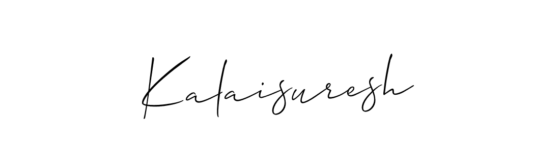 It looks lik you need a new signature style for name Kalaisuresh. Design unique handwritten (Allison_Script) signature with our free signature maker in just a few clicks. Kalaisuresh signature style 2 images and pictures png