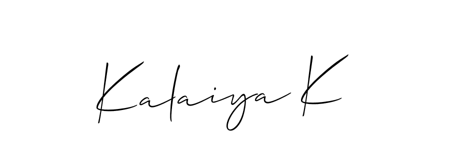 Once you've used our free online signature maker to create your best signature Allison_Script style, it's time to enjoy all of the benefits that Kalaiya K name signing documents. Kalaiya K signature style 2 images and pictures png