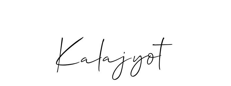 Make a beautiful signature design for name Kalajyot. With this signature (Allison_Script) style, you can create a handwritten signature for free. Kalajyot signature style 2 images and pictures png