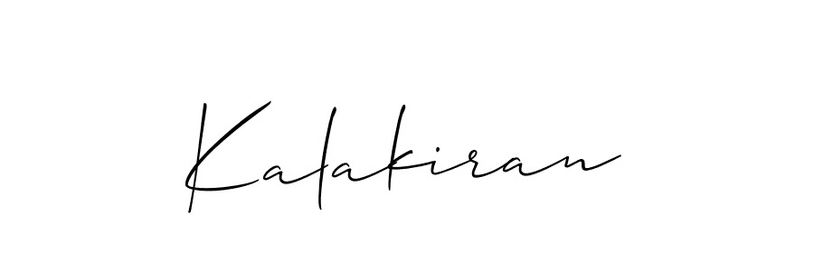 Use a signature maker to create a handwritten signature online. With this signature software, you can design (Allison_Script) your own signature for name Kalakiran. Kalakiran signature style 2 images and pictures png