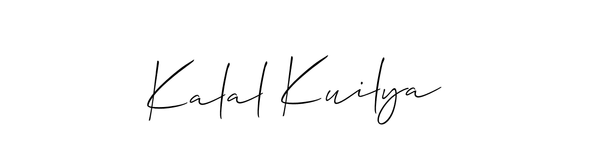 How to make Kalal Kuilya name signature. Use Allison_Script style for creating short signs online. This is the latest handwritten sign. Kalal Kuilya signature style 2 images and pictures png