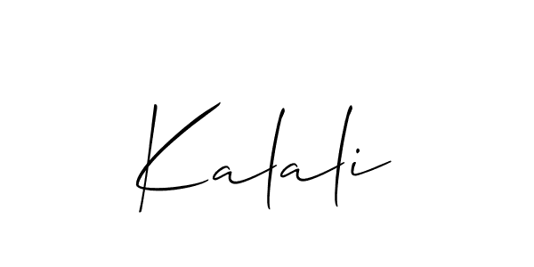 Make a beautiful signature design for name Kalali. With this signature (Allison_Script) style, you can create a handwritten signature for free. Kalali signature style 2 images and pictures png