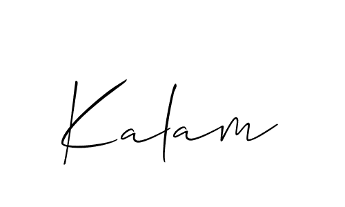 Make a beautiful signature design for name Kalam. With this signature (Allison_Script) style, you can create a handwritten signature for free. Kalam signature style 2 images and pictures png