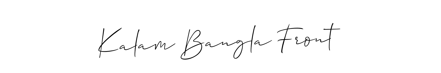 Make a beautiful signature design for name Kalam Bangla Front. With this signature (Allison_Script) style, you can create a handwritten signature for free. Kalam Bangla Front signature style 2 images and pictures png