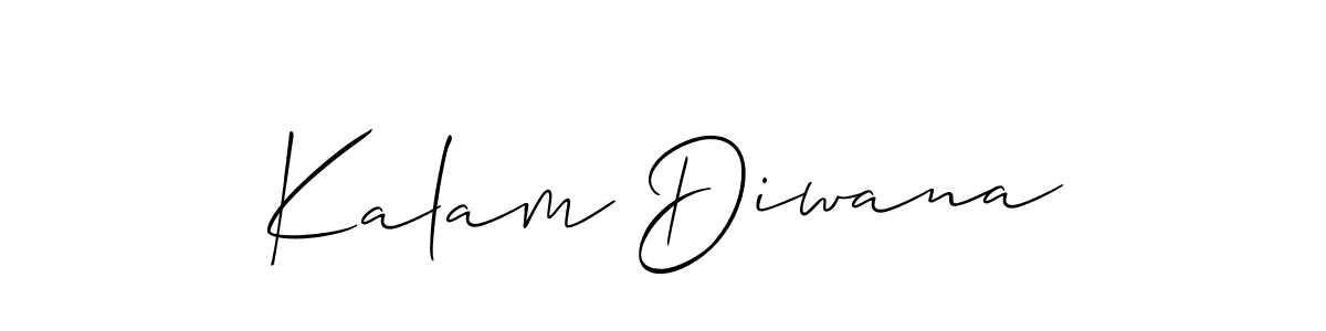 Also You can easily find your signature by using the search form. We will create Kalam Diwana name handwritten signature images for you free of cost using Allison_Script sign style. Kalam Diwana signature style 2 images and pictures png