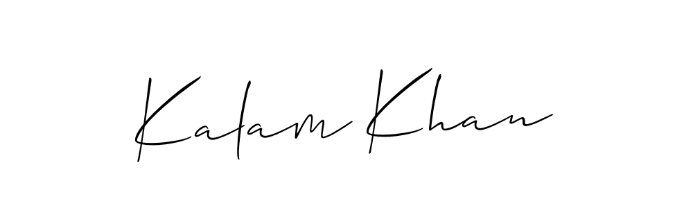 Also You can easily find your signature by using the search form. We will create Kalam Khan name handwritten signature images for you free of cost using Allison_Script sign style. Kalam Khan signature style 2 images and pictures png