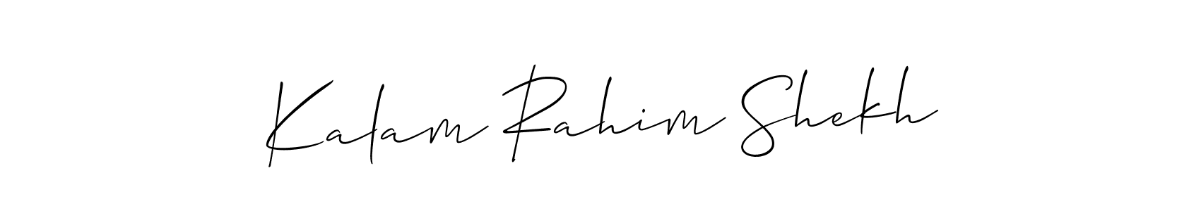 How to make Kalam Rahim Shekh name signature. Use Allison_Script style for creating short signs online. This is the latest handwritten sign. Kalam Rahim Shekh signature style 2 images and pictures png