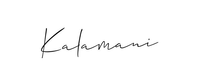 Once you've used our free online signature maker to create your best signature Allison_Script style, it's time to enjoy all of the benefits that Kalamani name signing documents. Kalamani signature style 2 images and pictures png