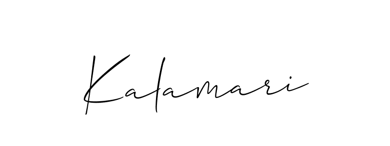 Also You can easily find your signature by using the search form. We will create Kalamari name handwritten signature images for you free of cost using Allison_Script sign style. Kalamari signature style 2 images and pictures png