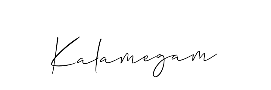 How to make Kalamegam signature? Allison_Script is a professional autograph style. Create handwritten signature for Kalamegam name. Kalamegam signature style 2 images and pictures png
