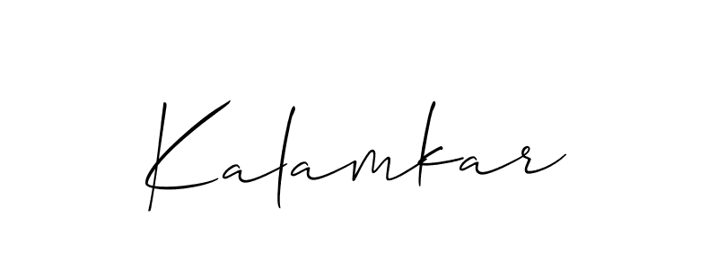 The best way (Allison_Script) to make a short signature is to pick only two or three words in your name. The name Kalamkar include a total of six letters. For converting this name. Kalamkar signature style 2 images and pictures png