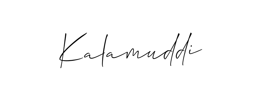 It looks lik you need a new signature style for name Kalamuddi. Design unique handwritten (Allison_Script) signature with our free signature maker in just a few clicks. Kalamuddi signature style 2 images and pictures png