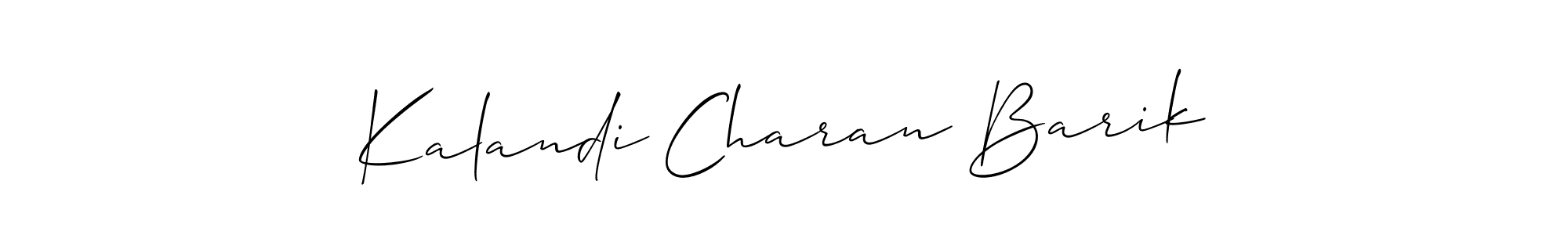 You should practise on your own different ways (Allison_Script) to write your name (Kalandi Charan Barik) in signature. don't let someone else do it for you. Kalandi Charan Barik signature style 2 images and pictures png