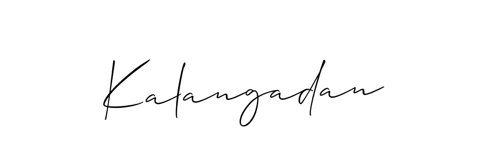 Also we have Kalangadan name is the best signature style. Create professional handwritten signature collection using Allison_Script autograph style. Kalangadan signature style 2 images and pictures png