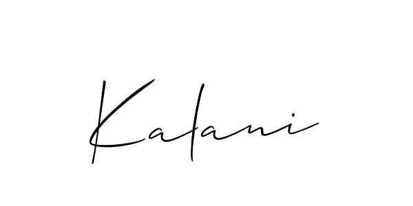 How to make Kalani name signature. Use Allison_Script style for creating short signs online. This is the latest handwritten sign. Kalani signature style 2 images and pictures png