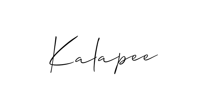 Make a beautiful signature design for name Kalapee. With this signature (Allison_Script) style, you can create a handwritten signature for free. Kalapee signature style 2 images and pictures png