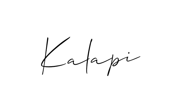 Allison_Script is a professional signature style that is perfect for those who want to add a touch of class to their signature. It is also a great choice for those who want to make their signature more unique. Get Kalapi name to fancy signature for free. Kalapi signature style 2 images and pictures png