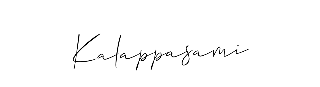 if you are searching for the best signature style for your name Kalappasami. so please give up your signature search. here we have designed multiple signature styles  using Allison_Script. Kalappasami signature style 2 images and pictures png