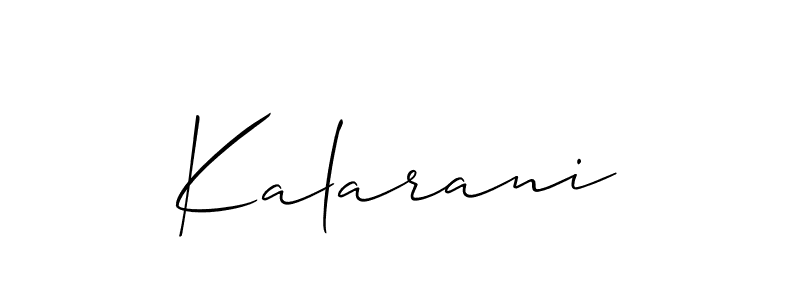 The best way (Allison_Script) to make a short signature is to pick only two or three words in your name. The name Kalarani include a total of six letters. For converting this name. Kalarani signature style 2 images and pictures png