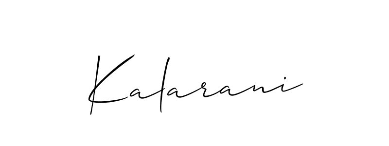 The best way (Allison_Script) to make a short signature is to pick only two or three words in your name. The name Kalarani include a total of six letters. For converting this name. Kalarani signature style 2 images and pictures png