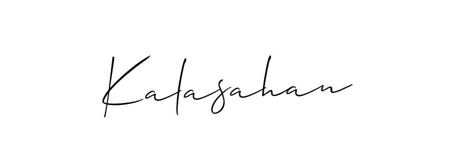 Allison_Script is a professional signature style that is perfect for those who want to add a touch of class to their signature. It is also a great choice for those who want to make their signature more unique. Get Kalasahan name to fancy signature for free. Kalasahan signature style 2 images and pictures png