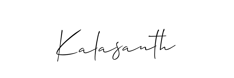 Kalasanth stylish signature style. Best Handwritten Sign (Allison_Script) for my name. Handwritten Signature Collection Ideas for my name Kalasanth. Kalasanth signature style 2 images and pictures png