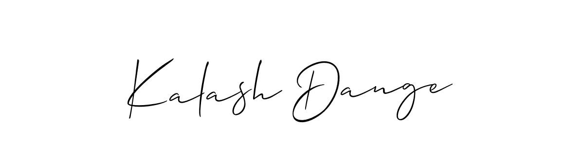 Use a signature maker to create a handwritten signature online. With this signature software, you can design (Allison_Script) your own signature for name Kalash Dange. Kalash Dange signature style 2 images and pictures png