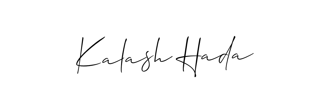 This is the best signature style for the Kalash Hada name. Also you like these signature font (Allison_Script). Mix name signature. Kalash Hada signature style 2 images and pictures png