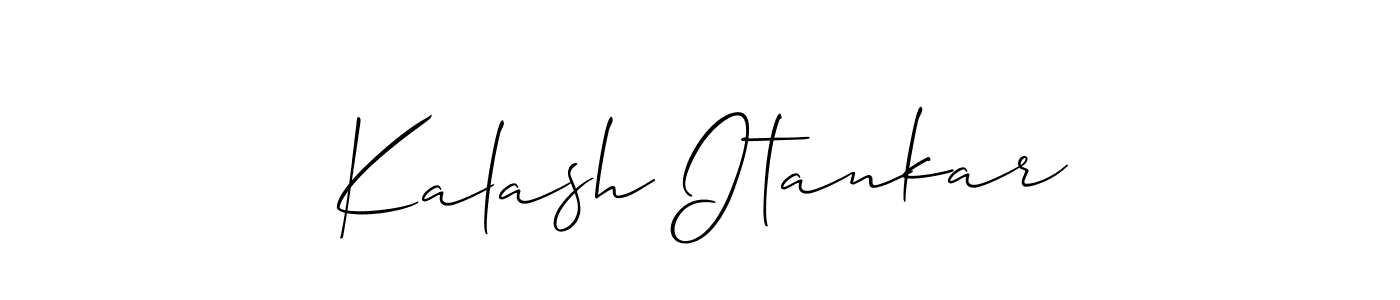 How to make Kalash Itankar signature? Allison_Script is a professional autograph style. Create handwritten signature for Kalash Itankar name. Kalash Itankar signature style 2 images and pictures png
